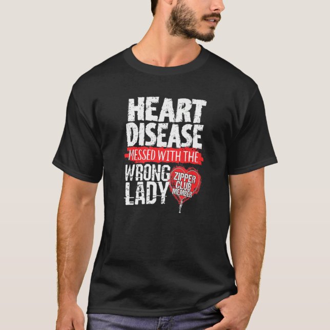 Zipper Klubb Member Open Heart Surgery for Women T Shirt (Framsida)