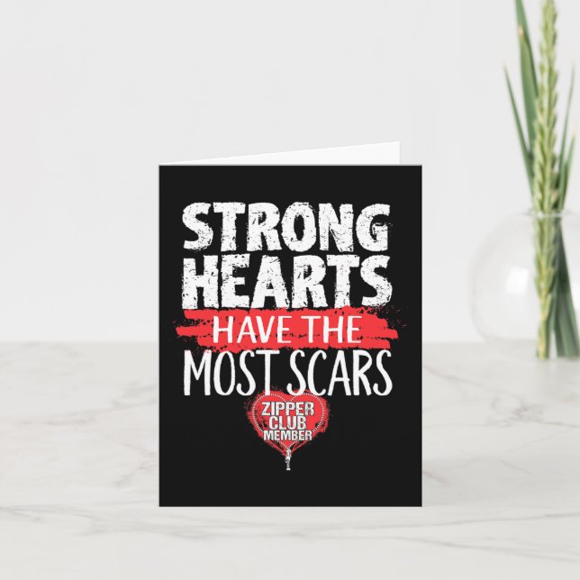 Zipper Klubb Member Open Heart Survivor Kort (Framsida)