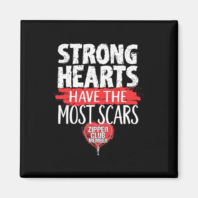 Zipper Klubb Member Open Heart Survivor Magnet (Framsidan)