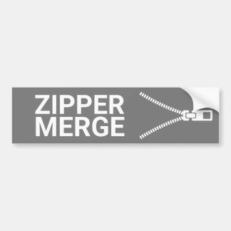 Zipper Merge Bumper Sticker Bildekal