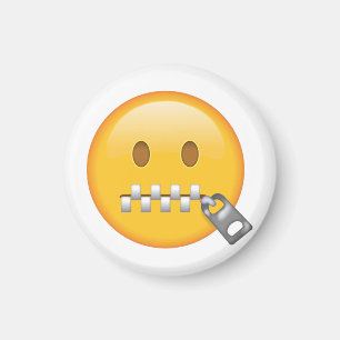 Zipper-Mouth Ansikte - Emoji Magnet