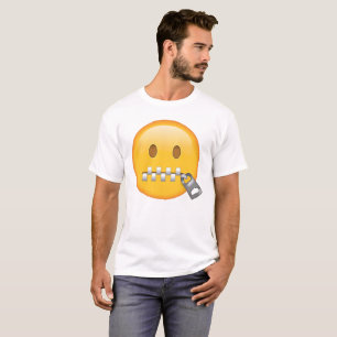 Zipper-Mouth Ansikte - Emoji T Shirt