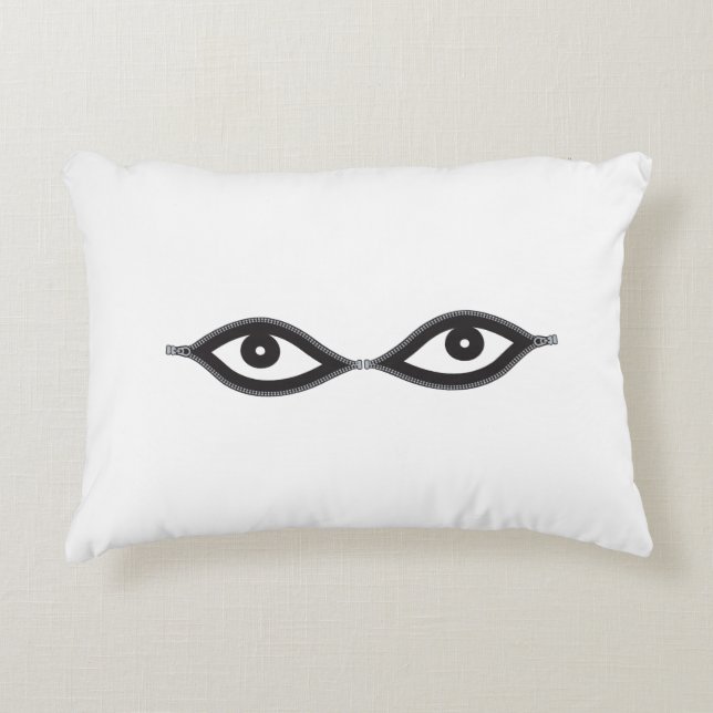 Zipper Öga Prydnadskudde (Framsidan)