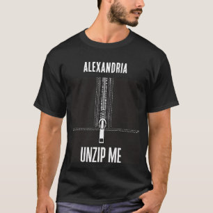 Zipper Unzip Här Naughty Funny Anpassade Text T Shirt