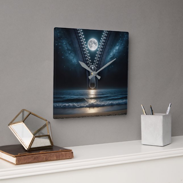 Zipper-zippan i månljuset fyrkantig klocka (Kontor)