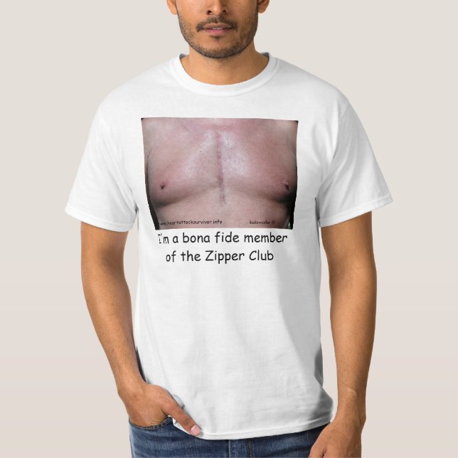 Zipperklubbmedlem Tee Shirt (Framsida)