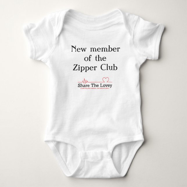 Zipperklubbspädbarn Tee Shirt (Framsida)