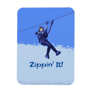 Zippin! Zipline Rider Magnet