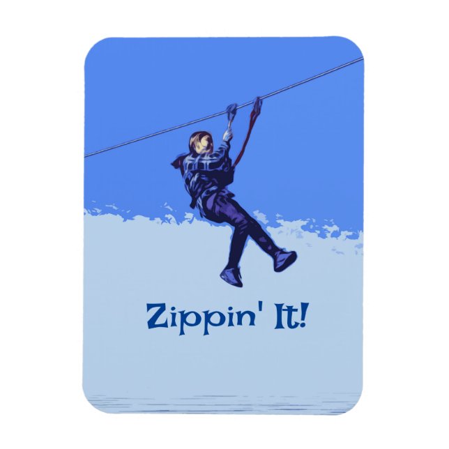 Zippin! Zipline Rider Magnet (Vertikal)