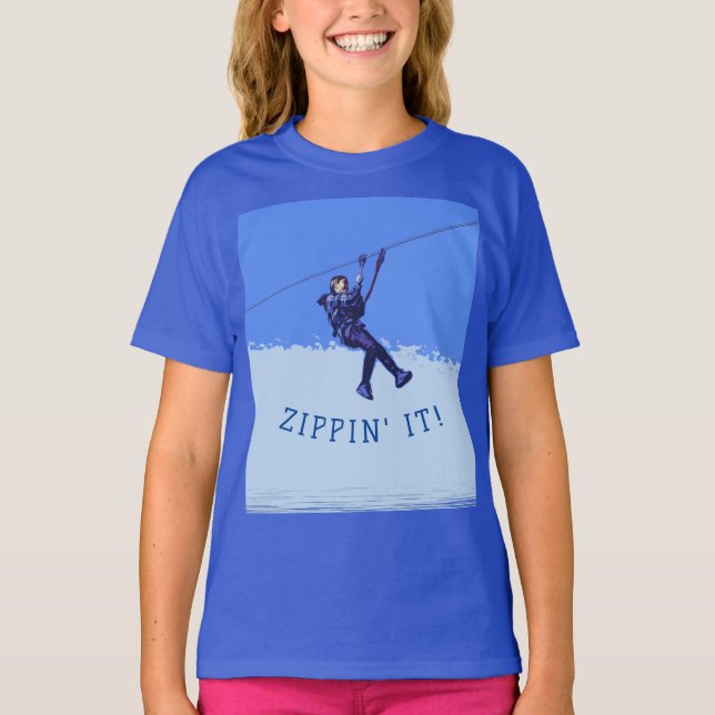 ZIPPIN! Zipline Rider T Shirt (Framsida)