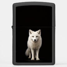 Zippo-ljusare med Elegant Ivory Arctic Fox