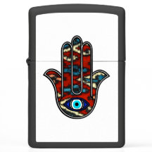 Zippo-tändare med hamsa-handdesign