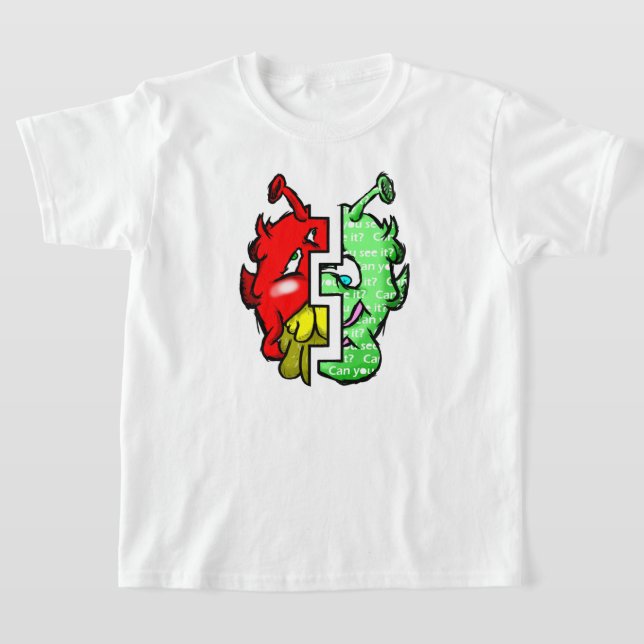 Zippy Alien Dazs 2-Ansikte Gre/Re k T Shirt (Laydown)