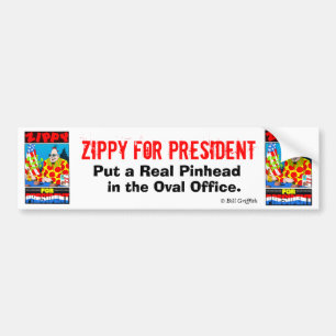 Zippy för president bildekal