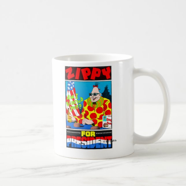 Zippy för president kaffemugg (Höger)