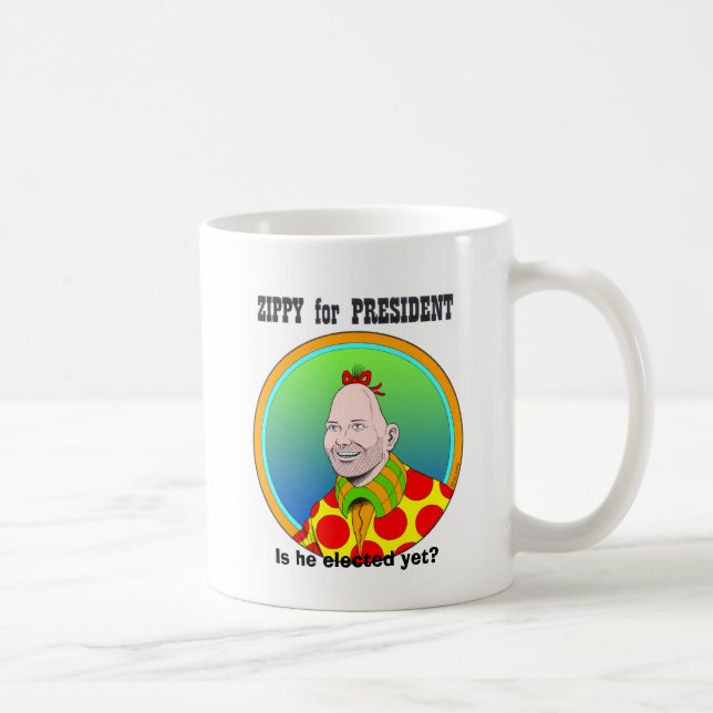 Zippy för president! kaffemugg (Höger)