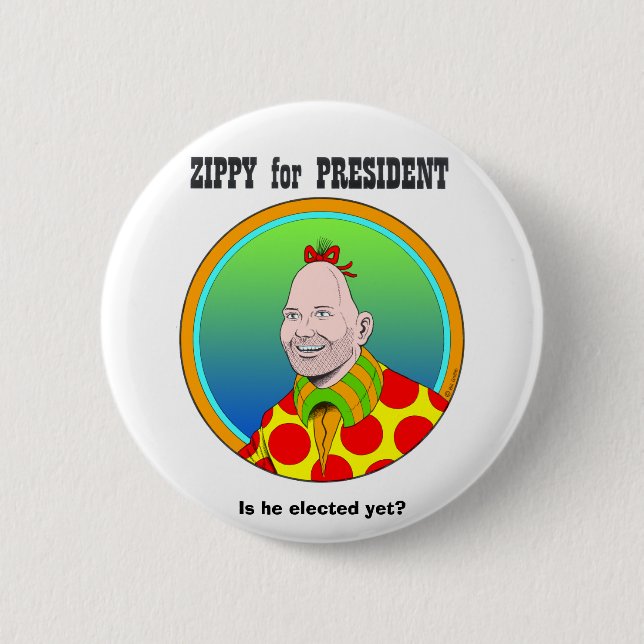 Zippy för president! knapp (Framsida)