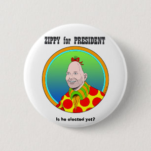 Zippy för president! knapp