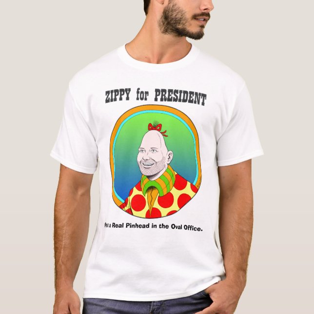 Zippy för president! t-shirt (Framsida)