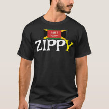 ZIPPY. Grundläggande Mörk T-Shirt