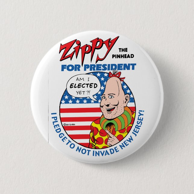 Zippy till president! knapp (Framsida)