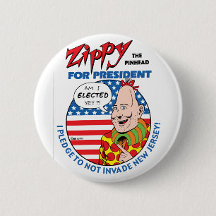 Zippy till president! knapp