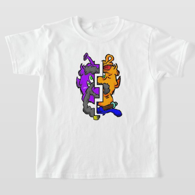 Zippy Trippy Alien Dazs 2-Ansikte Ha/Old k T Shirt (Laydown)