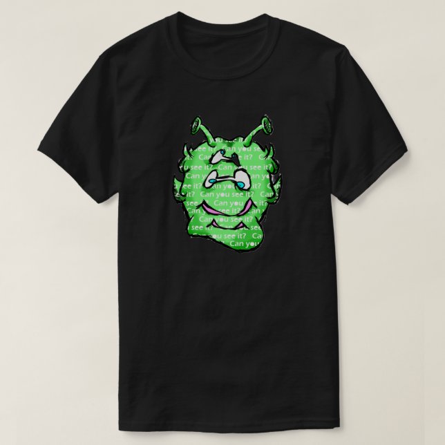 Zippy Trippy Alien Dazs Grönt T Shirt (Design framsida)