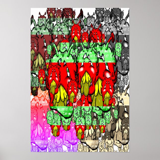 Zippy Trippy Alien Dazs Grönt-Tooth x5 Poster (Framsidan)