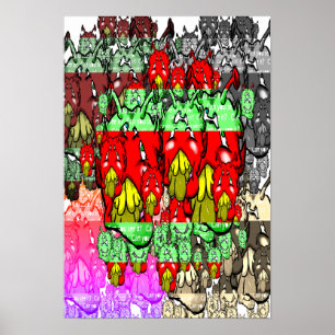 Zippy Trippy Alien Dazs Grönt-Tooth x5 Poster