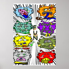 Zippy Trippy Alien Dazs roligt Poster