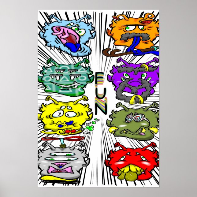 Zippy Trippy Alien Dazs roligt Poster (Framsidan)