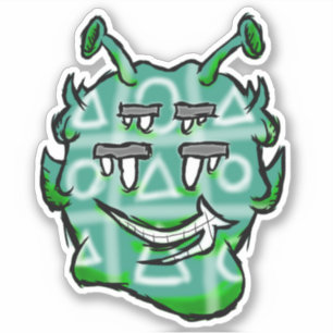 Zippy Trippy Alien Dazs XOXO Sticker Klistermärken