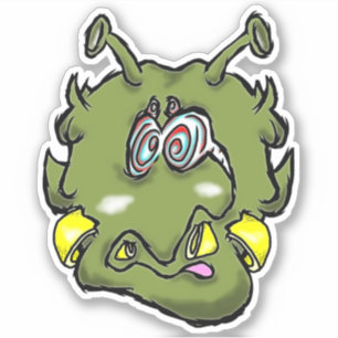 Zippy Trippy Alien Dizzy Sticker Klistermärken