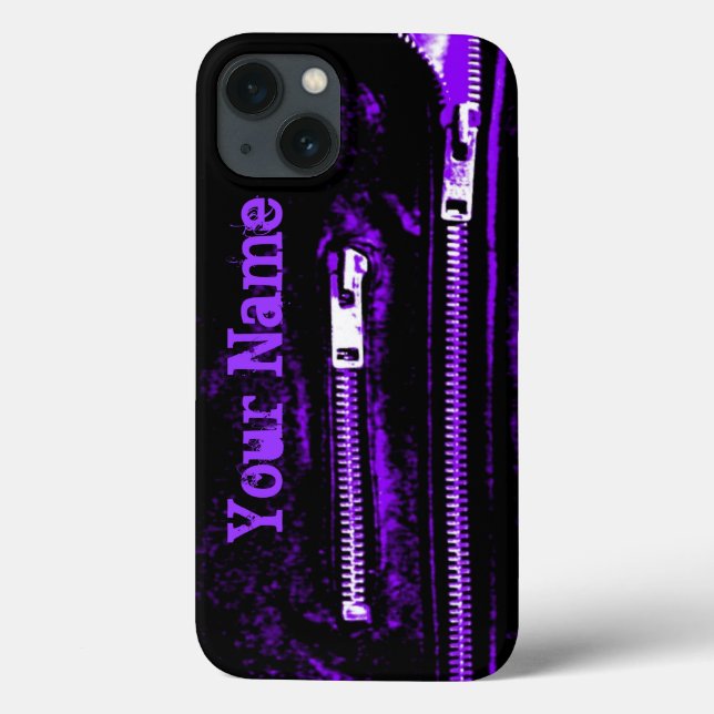 Zips Lila print Namn iphone case (Baksida)