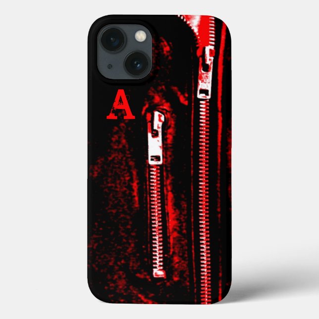 Zips Red print Monogram iphone case (Baksida)