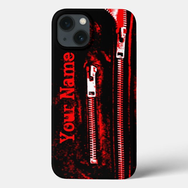 Zips Red print Namn iphone case (Baksida)