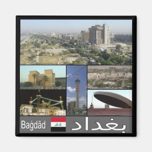 zIQ003 BAGHDAD, Irak, Mellan östern, Asien, Fridge Magnet