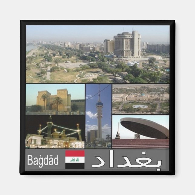 zIQ003 BAGHDAD, Irak, Mellan östern, Asien, Fridge Magnet (Framsidan)