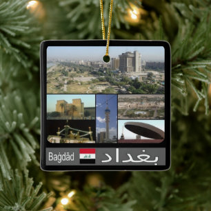 zIQ003 BAGHDAD, Irak, Mellan östern, Asien, Julgransprydnad Keramik