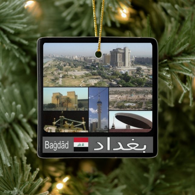 zIQ003 BAGHDAD, Irak, Mellan östern, Asien, Julgransprydnad Keramik (Träd)