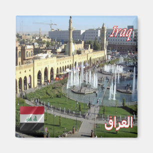 ZIQ004 ERBIL, Irak, vy på SHAR PARK, Fridge Magnet