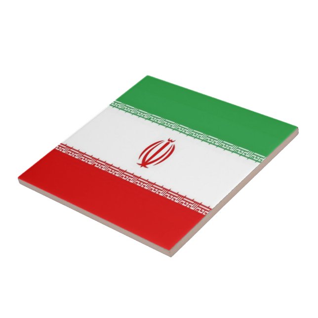 zIR001 Iran FLAGGA Iran Kakelplatta (Sidan)