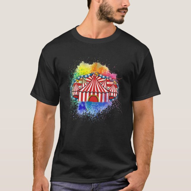Zirkus Tshirt Herren Damen Kinder Circus Party Gif T Shirt (Framsida)