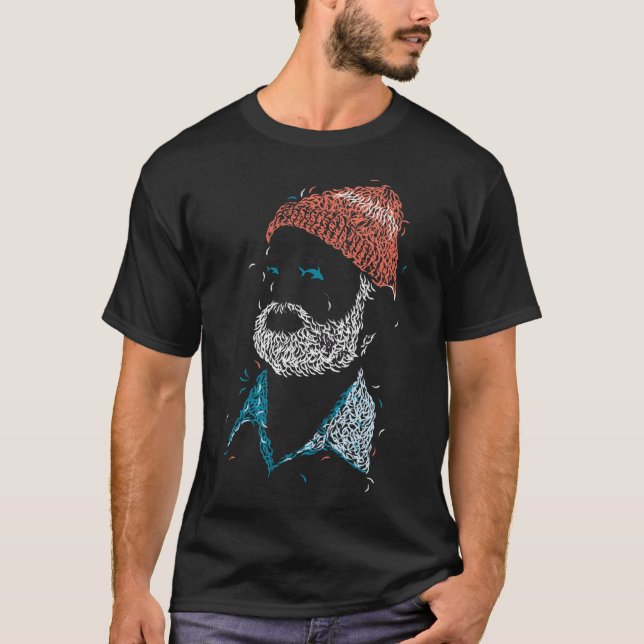 Zissou av fisk t shirt (Framsida)