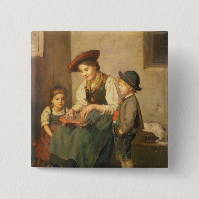 Zitherspelare Knapp (Framsida)