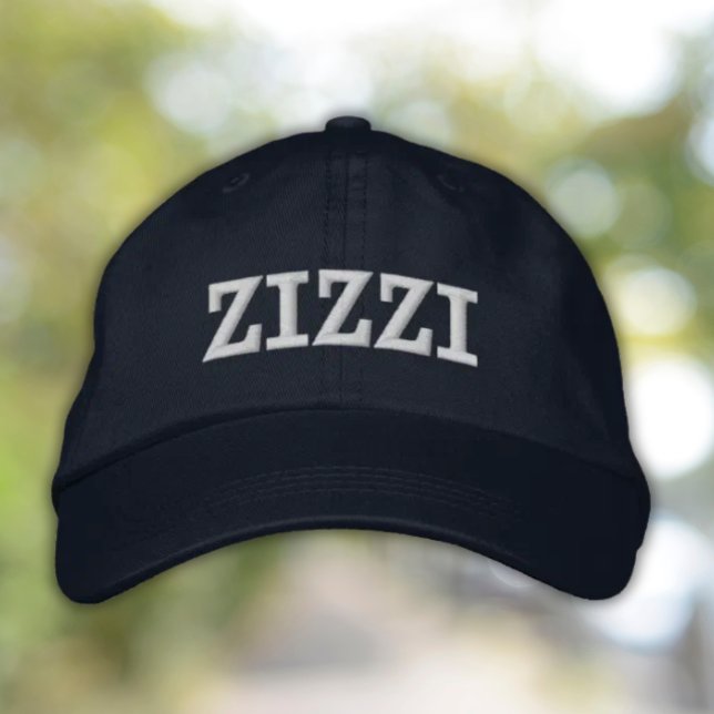 Zizzi - Kärleksfull siciliansk term för faster/far Broderad Keps (Zizzi Embroidered Cap
Affectionate Sicilian Term for Aunt or Uncle)