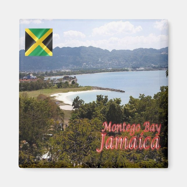 zJM010 JAMAICA, Montego Bay, Amerika, Fridge Magnet (Framsidan)
