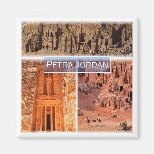 zJO003 PETRA, Jordanien, Asien, Fridge Magnet (Framsidan)