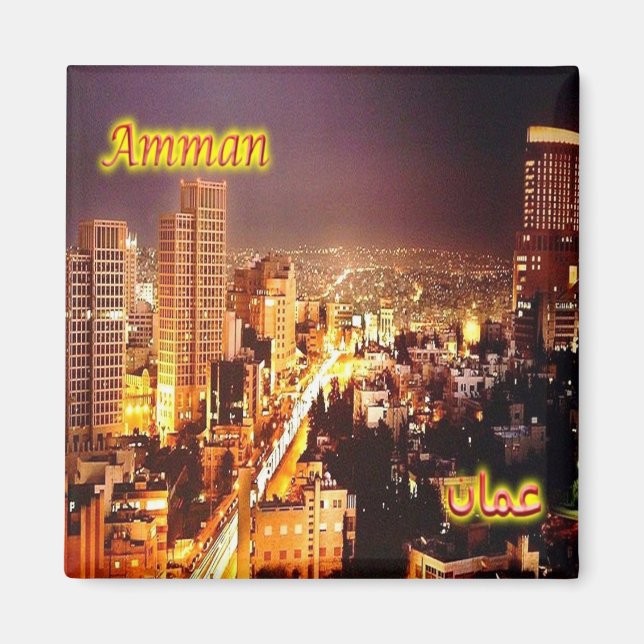 zJO007 AMMAN panorama, Jordanien, Asien, Fridge Magnet (Framsidan)